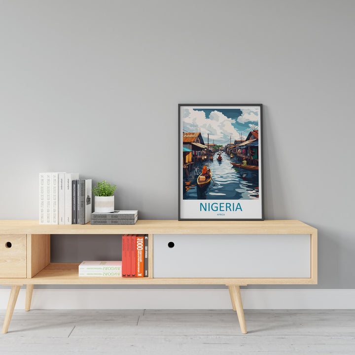 Nigeria Travel Print Nigeria Wall Decor Nigeria Art Nigeria Wall Art Africa Poster Gift for Cultural Nigeria Africa Poster Travel Print