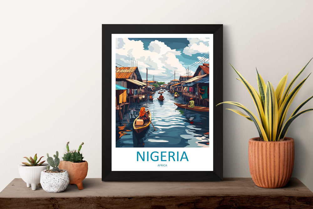 Nigeria Travel Print Nigeria Wall Decor Nigeria Art Nigeria Wall Art Africa Poster Gift for Cultural Nigeria Africa Poster Travel Print