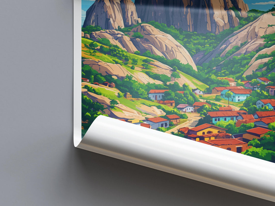 Idanre Hills Travel Print Idanre Hills Wall Decor Nigeria Idanre Hills Art Idanre Hills Wall Art Africa Poster Nigeria Africa Print Idanre