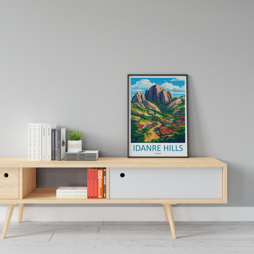 Idanre Hills Travel Print Idanre Hills Wall Decor Nigeria Idanre Hills Art Idanre Hills Wall Art Africa Poster Nigeria Africa Print Idanre