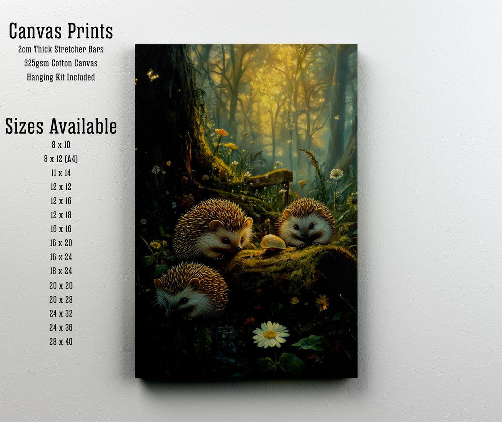 Hedgehog Cottagecore Print | Vintage Woodland Animal Art