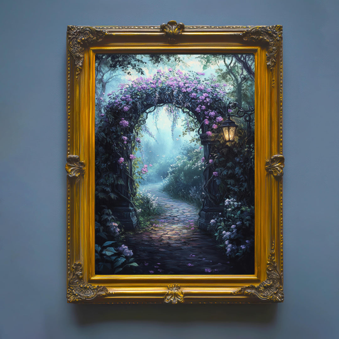 Witch Vine Archway Print: Vintage Gothic Garden Wall Decor