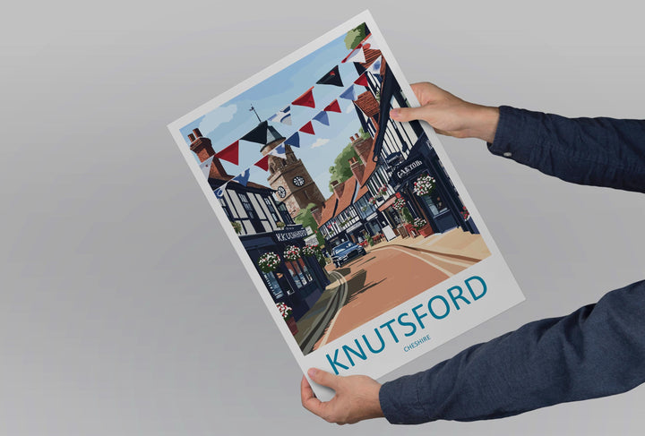 Knutsford Travel Print Knutsford Wall Decor England Knutsford Art Knutsford Wall Art Cheshire Poster Gift for Historic Town Lovers