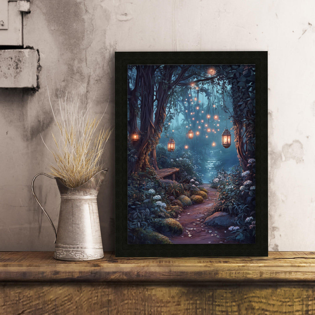 Vintage Fairy Garden Print: Enchanted Nature, Cottagecore Art