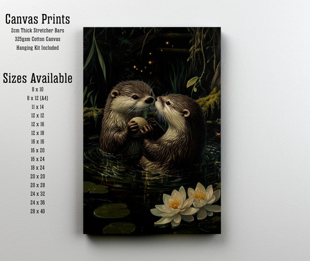 Vintage Otter Print, Cottagecore Woodland Animal Art