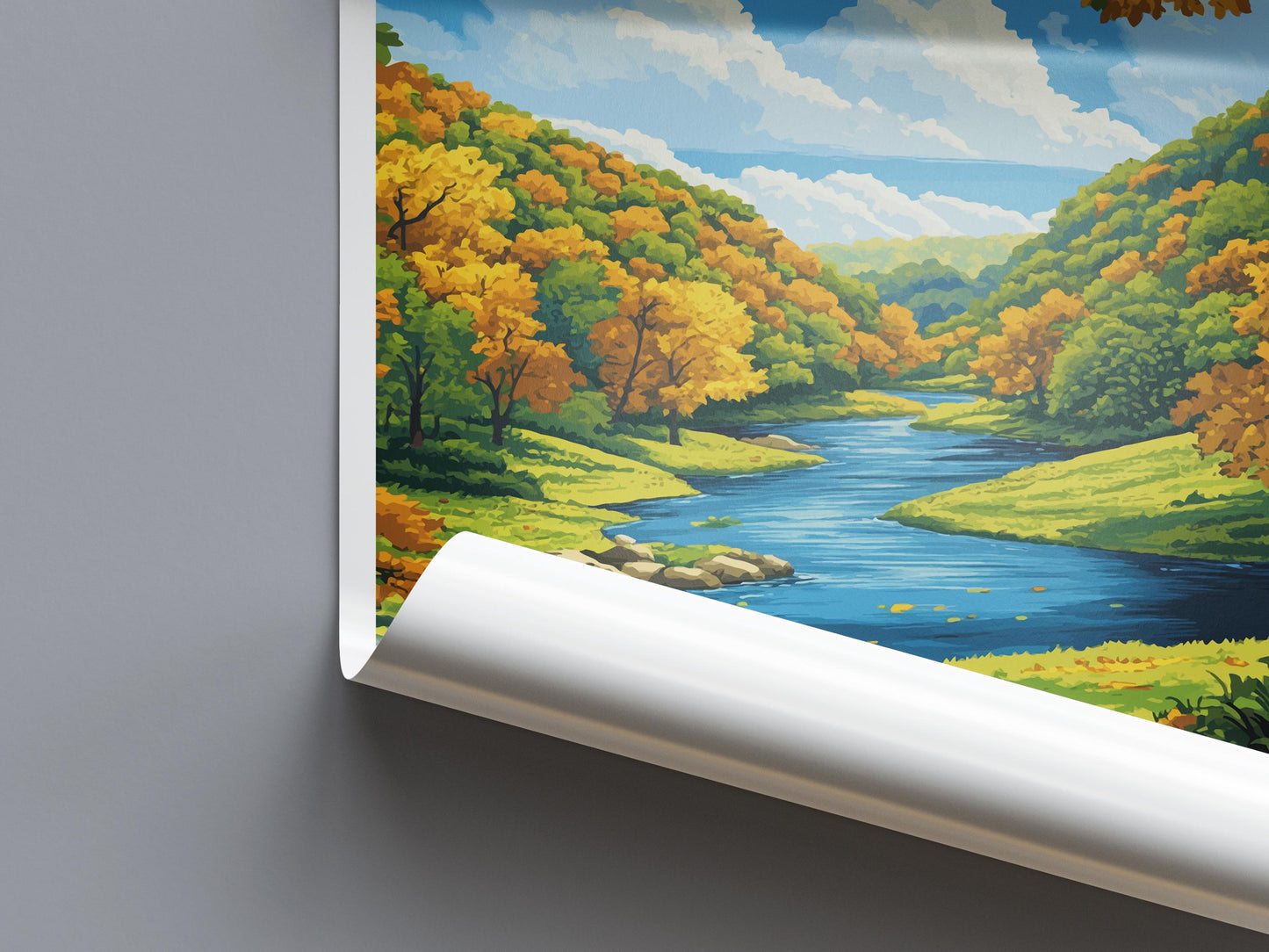 Apple River Canyon State Park Travel Print Apple River Wall Decor Illinois Apple River Art Apple River Wall Art Poster Apple River Art