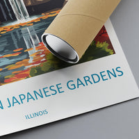 Anderson Japanese Gardens Travel Print Anderson Gardens Wall Decor Illinois Anderson Gardens Art Anderson Japanese Gardens Wall Art Poster