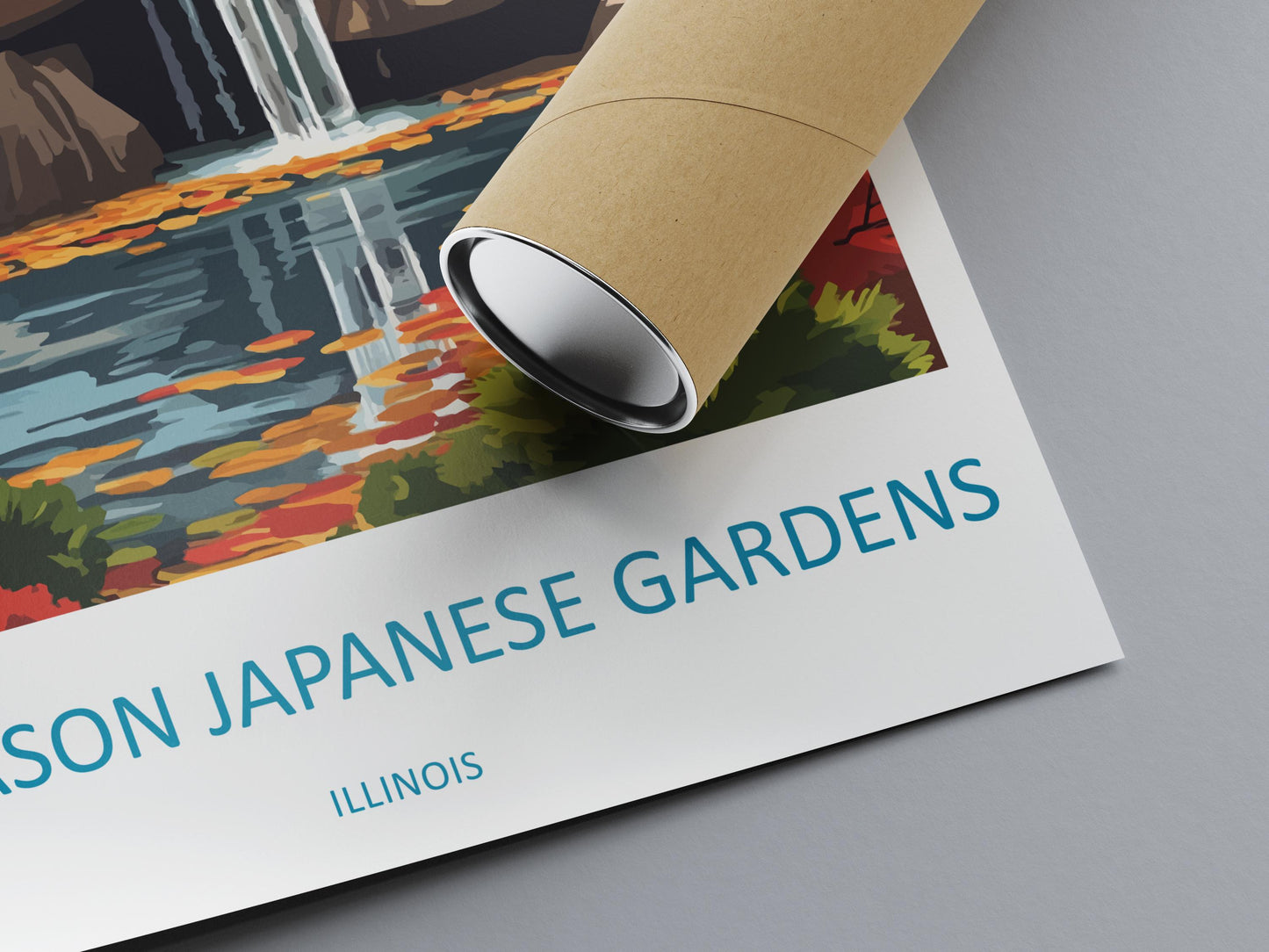 Anderson Japanese Gardens Travel Print Anderson Gardens Wall Decor Illinois Anderson Gardens Art Anderson Japanese Gardens Wall Art Poster