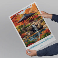 Anderson Japanese Gardens Travel Print Anderson Gardens Wall Decor Illinois Anderson Gardens Art Anderson Japanese Gardens Wall Art Poster