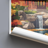Anderson Japanese Gardens Travel Print Anderson Gardens Wall Decor Illinois Anderson Gardens Art Anderson Japanese Gardens Wall Art Poster