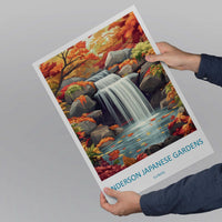 Anderson Japanese Gardens Travel Print Anderson Gardens Wall Decor Illinois Anderson Gardens Art Anderson Japanese Gardens Wall Art Poster