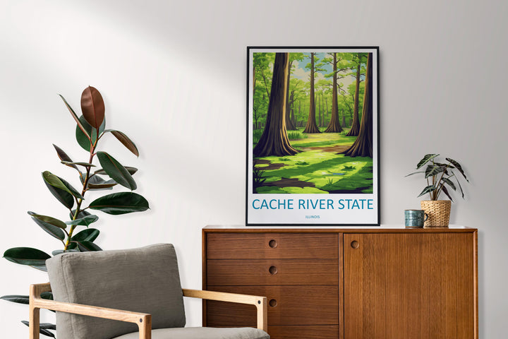 Cache River State Natural Area Travel Print Cache River Wall Decor Illinois Cache River Art Cache River Wall Art Poster Gift Nature Lovers