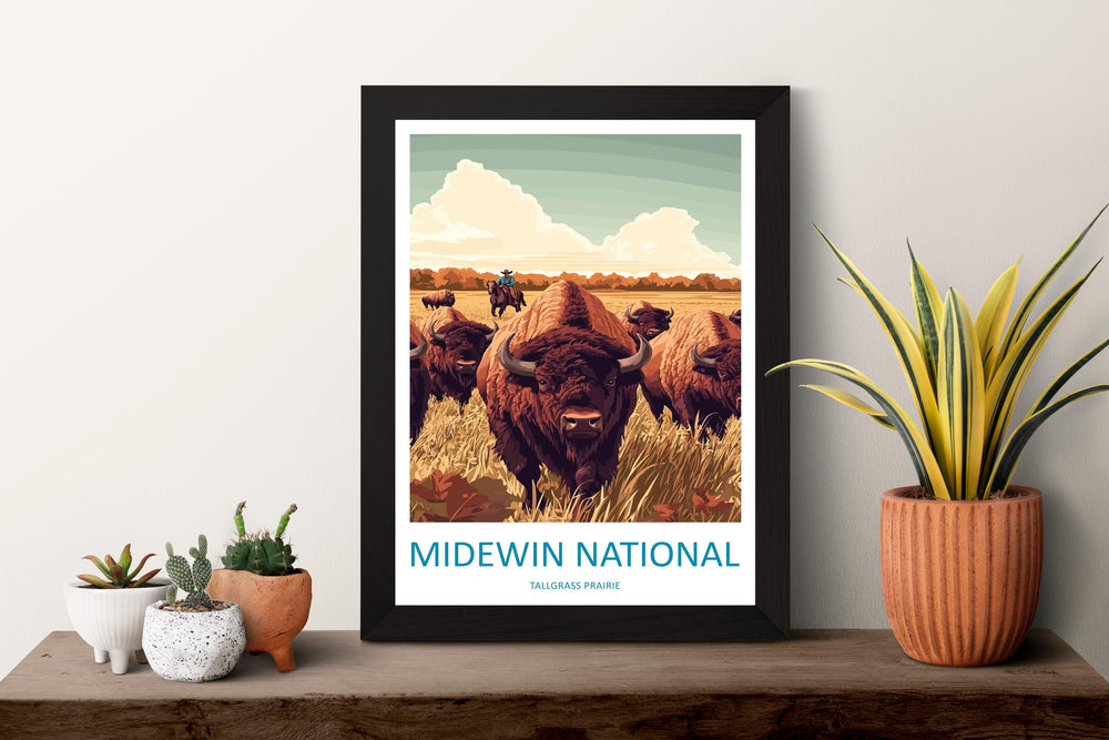 Midewin National Tallgrass Prairie Travel Print Midewin Wall Decor Illinois Midewin Art Midewin Wall Art Poster Gift Nature Prairie Lovers