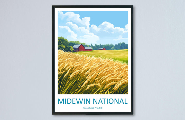 Midewin National Tallgrass Prairie Travel Print Midewin Wall Decor Illinois Midewin Art Midewin Wall Art Poster Gift Nature Prairie Lovers