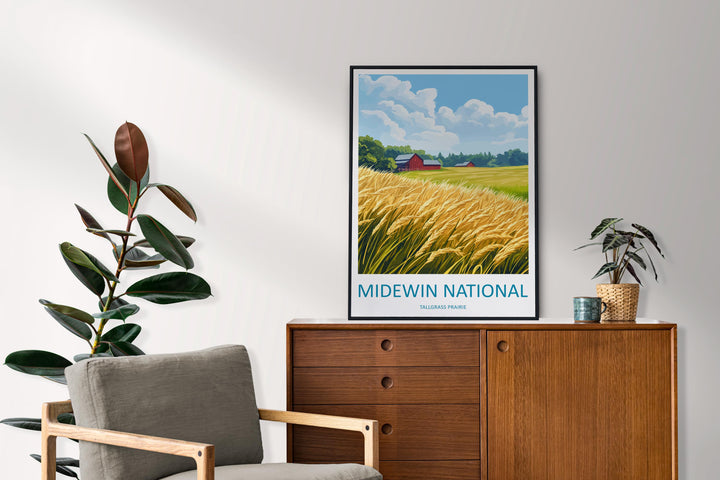 Midewin National Tallgrass Prairie Travel Print Midewin Wall Decor Illinois Midewin Art Midewin Wall Art Poster Gift Nature Prairie Lovers