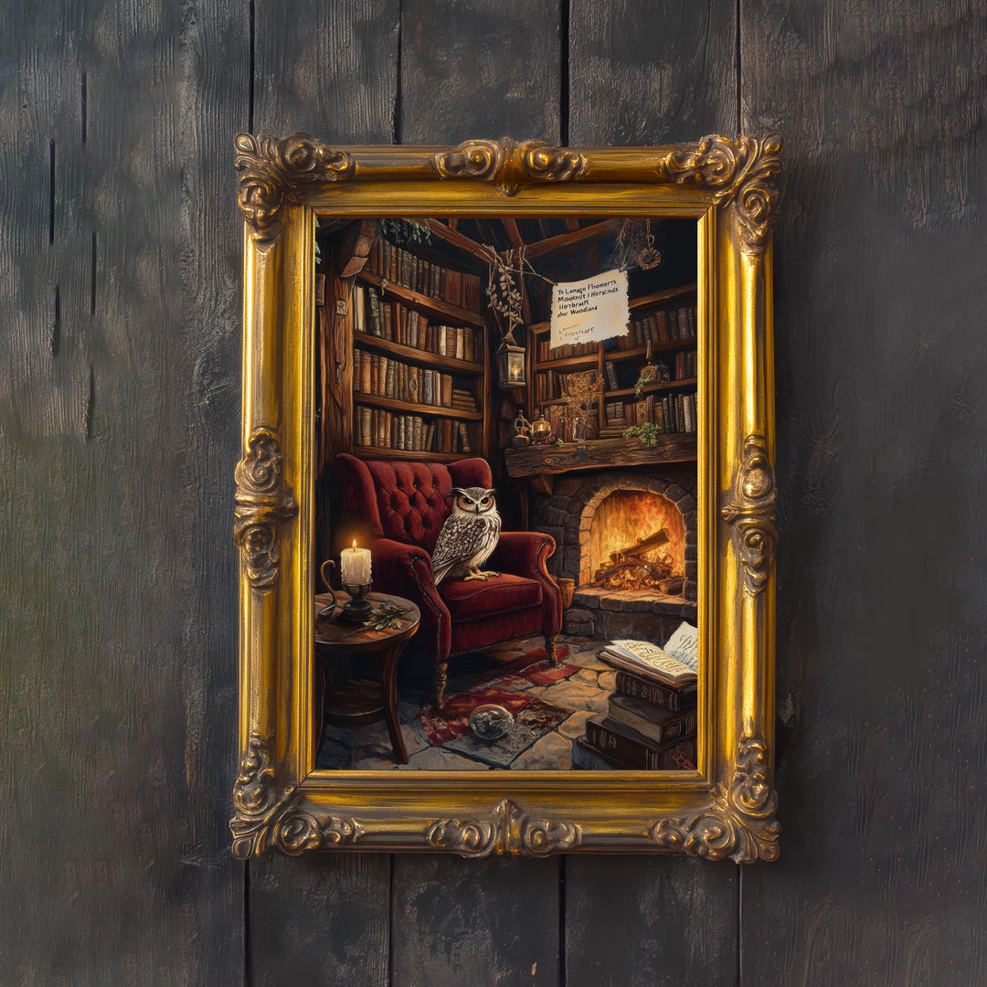 Spell Book Library Print: Vintage Gothic Cottagecore Wall Decor