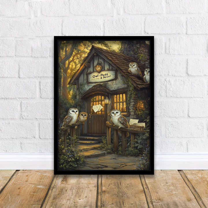 Owl Post Cottage Print, Vintage Witchy Art, Dark Academia Decor