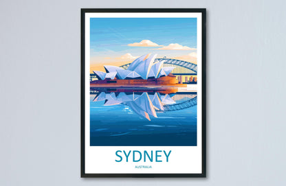 Sydney Travel Print Sydney Wall Art Australia City Poster Opera House Decor Gift for Aussie Lover Coastal Cityscape Art Print