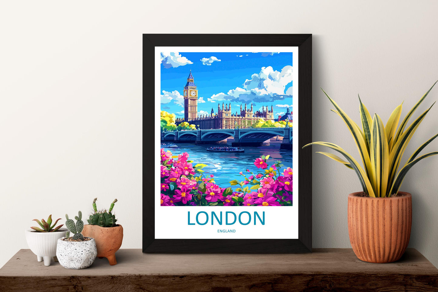 London Travel Print UK Wall Art London City Poster British Decor Gift for City Lover Big Ben Architecture Skyline Art Print