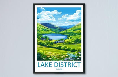 Lake District Travel Print UK Wall Art England Landscape Poster Nature Decor Gift for Hiker Lover British Countryside Art Print