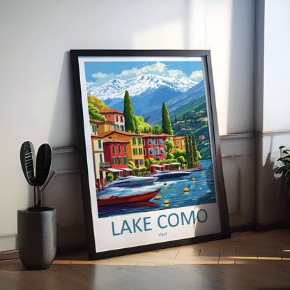 Lake Como Travel Print Italy Wall Art Italian Lake Poster Scenic Decor Gift for Nature Lover Luxury Landscape Art Print
