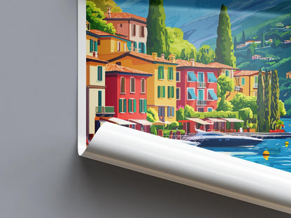Lake Como Travel Print Italy Wall Art Italian Lake Poster Scenic Decor Gift for Nature Lover Luxury Landscape Art Print