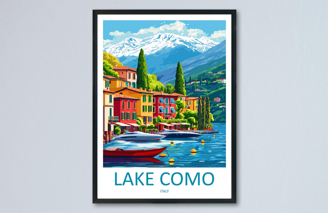 Lake Como Travel Print Italy Wall Art Italian Lake Poster Scenic Decor Gift for Nature Lover Luxury Landscape Art Print