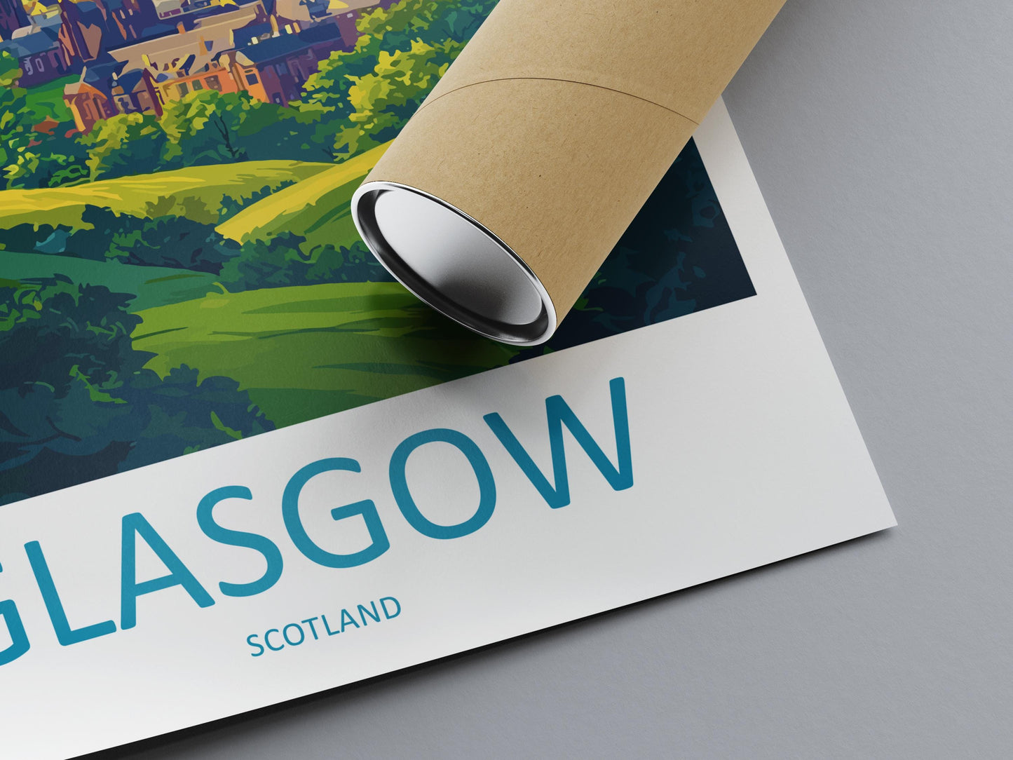 Glasgow Travel Print Scotland Wall Art City Poster Urban Decor Gift for Culture Lover Scottish Architecture Art Print