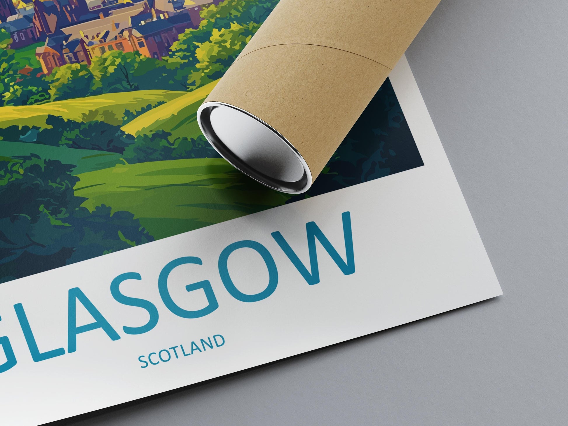 Glasgow Travel Print Scotland Wall Art City Poster Urban Decor Gift for Culture Lover Scottish Architecture Art Print