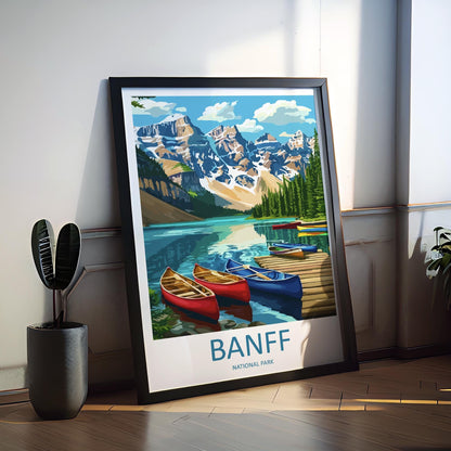 Banff National Park Print Canada Wall Art Mountain Landscape Poster Nature Decor Gift for Adventure Lover Scenic Wilderness Art