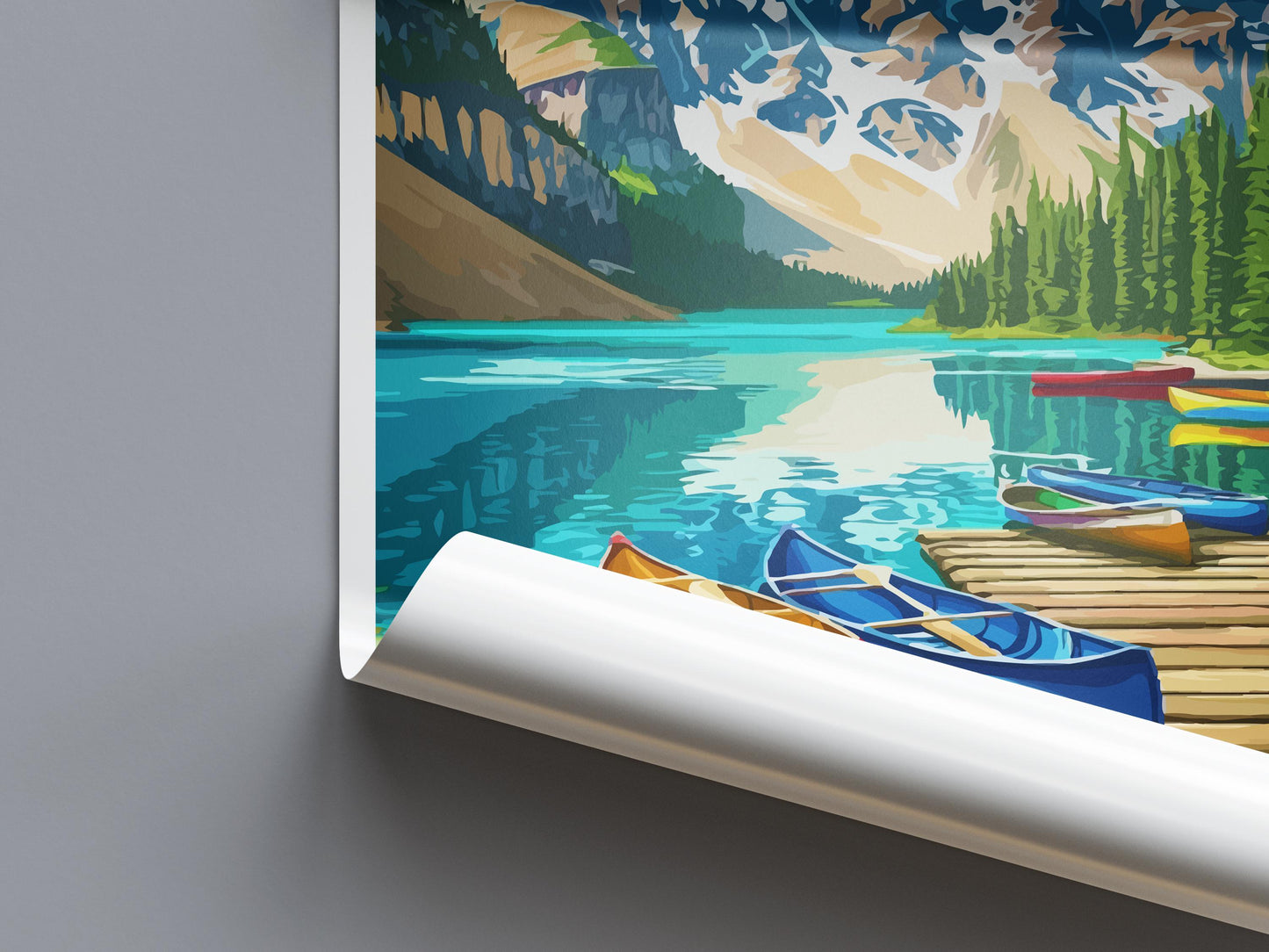 Banff National Park Print Canada Wall Art Mountain Landscape Poster Nature Decor Gift for Adventure Lover Scenic Wilderness Art