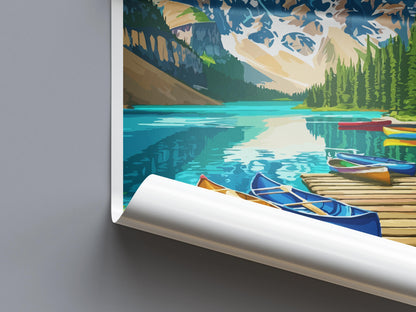 Banff National Park Print Canada Wall Art Mountain Landscape Poster Nature Decor Gift for Adventure Lover Scenic Wilderness Art