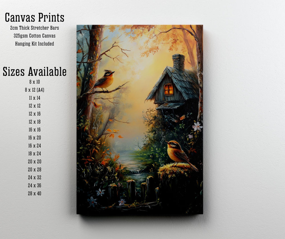 Vintage Bird Print, Cottagecore Woodland Animal Art
