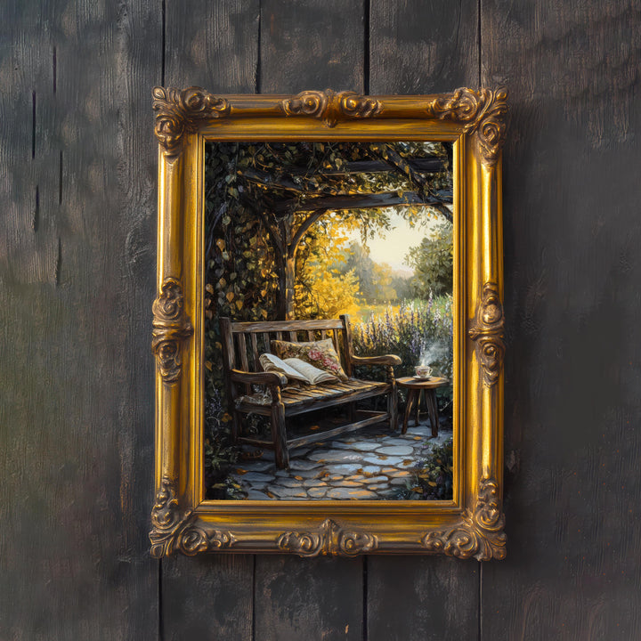 Vintage Garden Print, Dark Academia Cottagecore Wall Decor