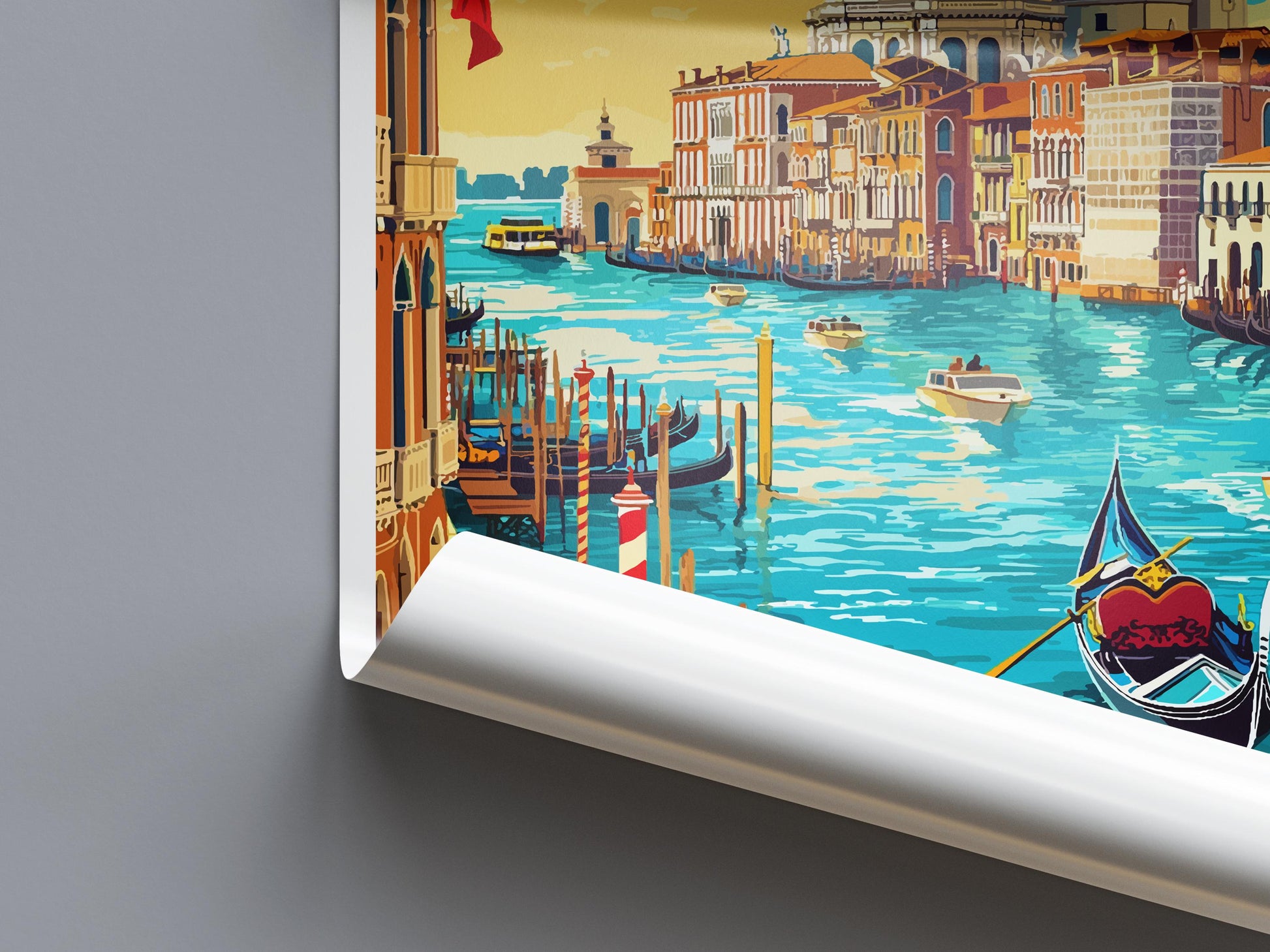 Venice Travel Print Italy Wall Art Canal City Poster Romantic Decor Gift for Europe Lover Historic Architecture Art Print