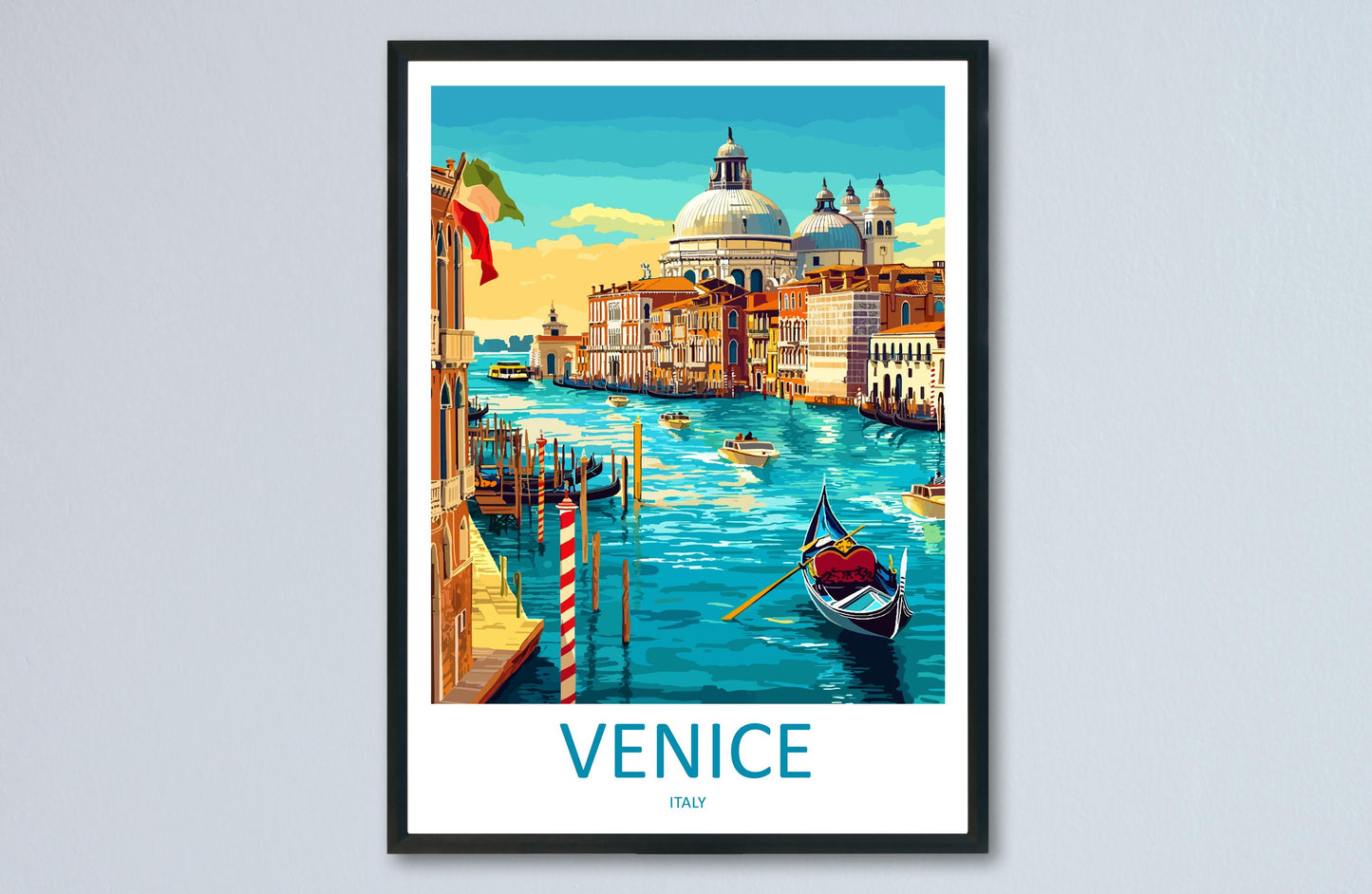 Venice Travel Print Italy Wall Art Canal City Poster Romantic Decor Gift for Europe Lover Historic Architecture Art Print