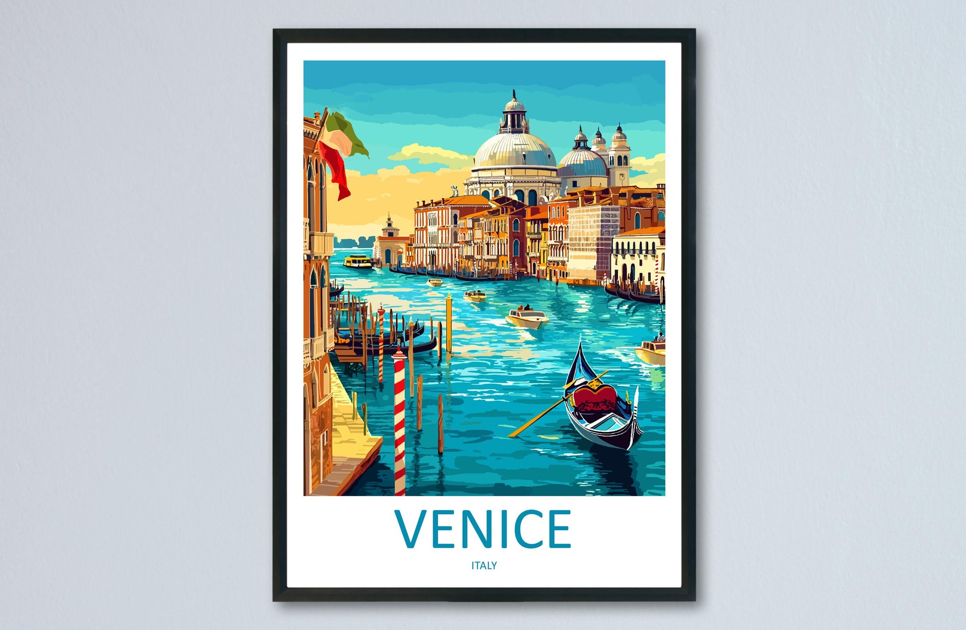 Venice Travel Print Italy Wall Art Canal City Poster Romantic Decor Gift for Europe Lover Historic Architecture Art Print