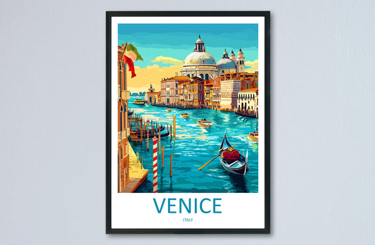 Venice Travel Print Italy Wall Art Canal City Poster Romantic Decor Gift for Europe Lover Historic Architecture Art Print
