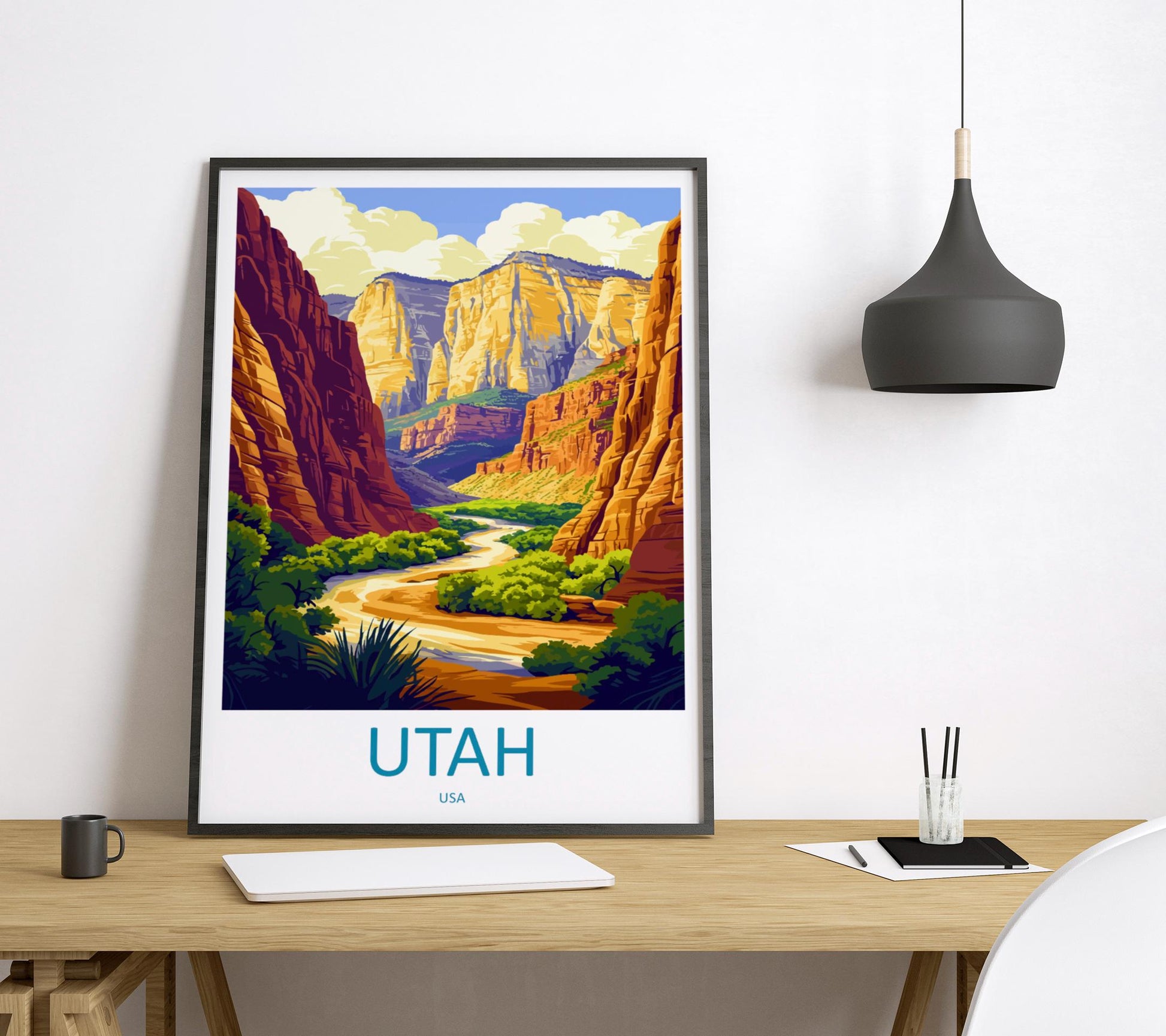 Utah Travel Print USA Wall Art Desert Landscape Poster National Park Decor Gift for Adventure Lover Red Rock Scenery Art
