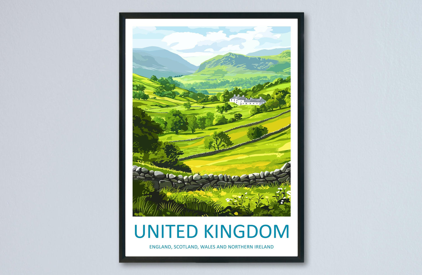 United Kingdom Travel Print UK Wall Art Landscape & City Poster British Decor Gift for History Lover Scenic Heritage Art Print