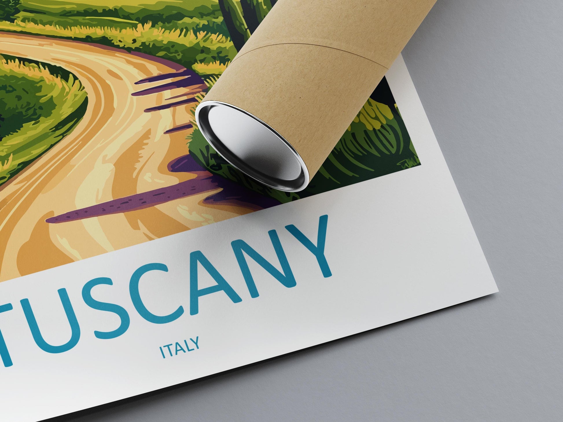 Tuscany Travel Print Italy Wall Art Countryside Landscape Poster Rustic Decor Gift for Wine Lover Scenic Village Art Print