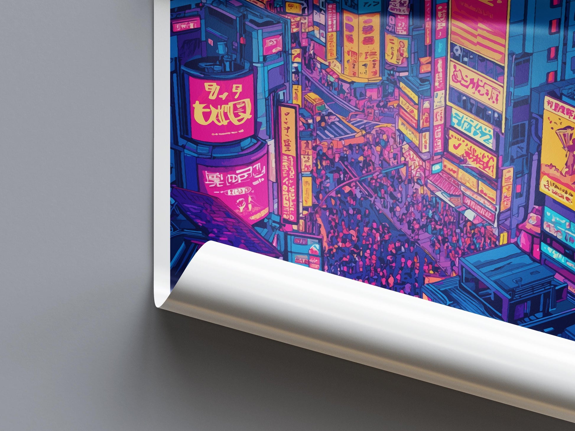 Tokyo Travel Print Japan Wall Art Cityscape Poster Neon Decor Gift for Culture Lover Urban Skyline Landscape Art Print