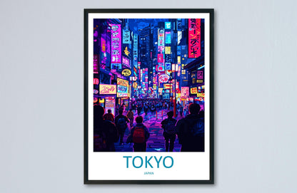 Tokyo Travel Print Japan Wall Art Cityscape Poster Neon Decor Gift for Culture Lover Urban Skyline Landscape Art Print