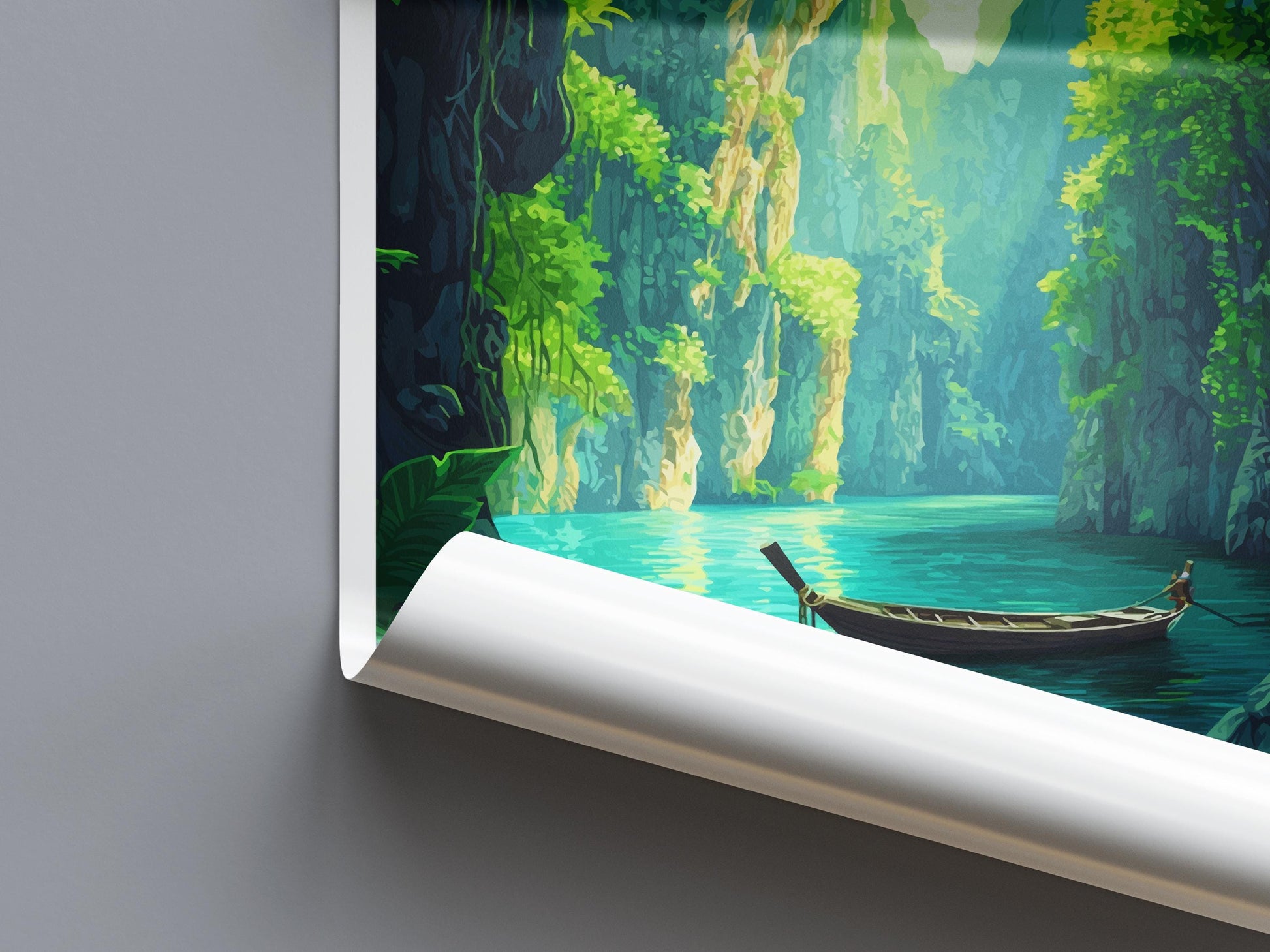 Thailand Travel Print Asia Wall Art Tropical Landscape Poster Cultural Decor Gift for Beach Lover Southeast Asia Art Print