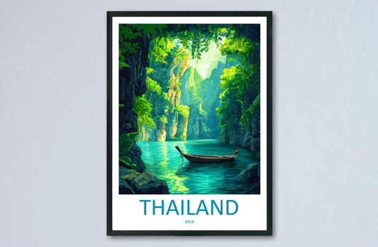 Thailand Travel Print Asia Wall Art Tropical Landscape Poster Cultural Decor Gift for Beach Lover Southeast Asia Art Print