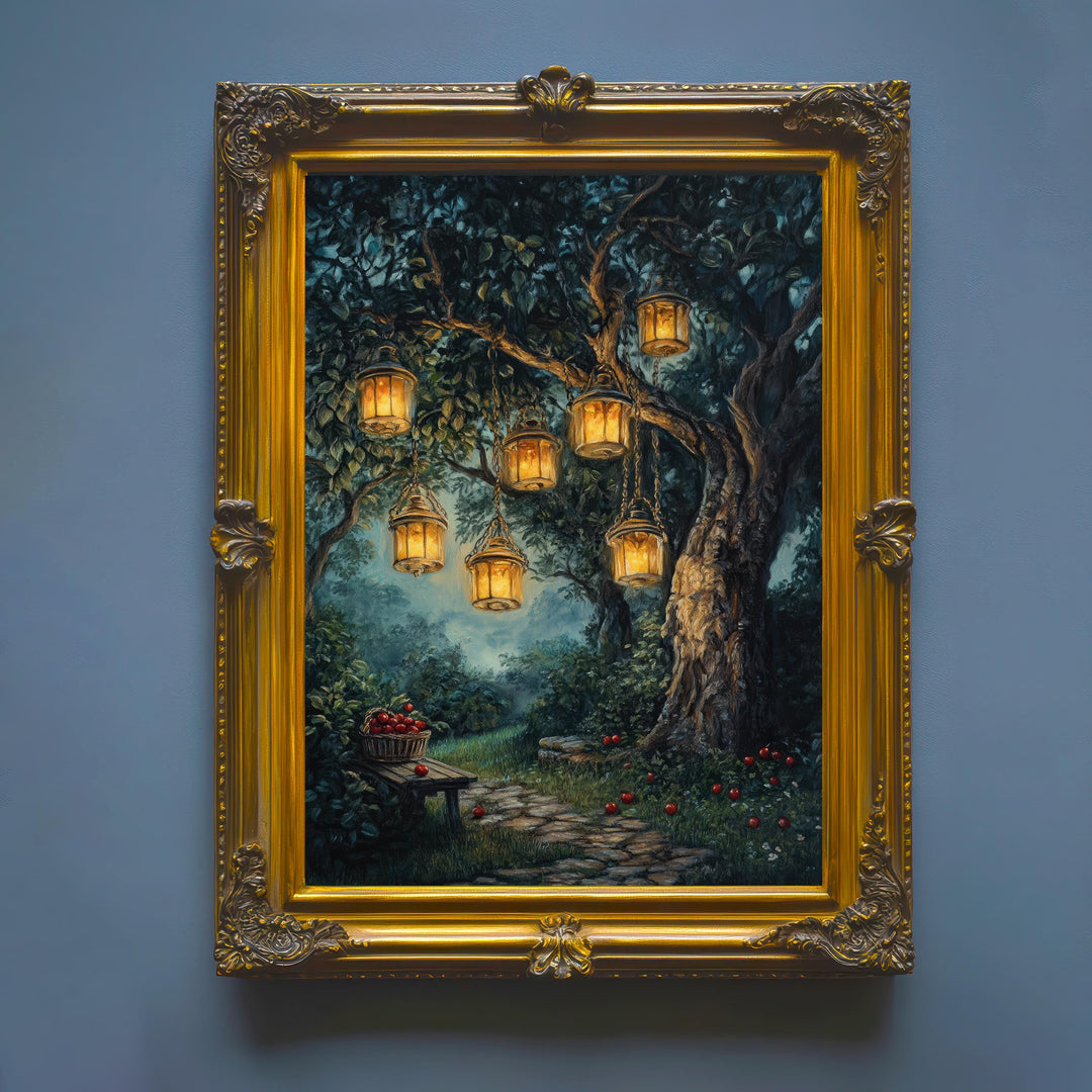 Vintage Forest Print | Dark Academia Antique Landscape Art