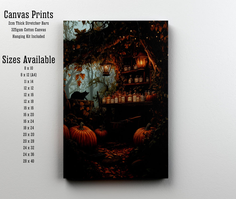 Pumpkin Apothecary Print | Vintage Cottagecore Witchy Wall Art