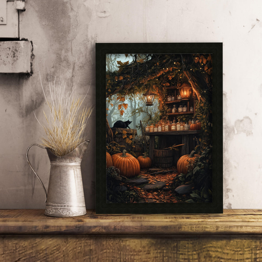 Pumpkin Apothecary Print | Vintage Cottagecore Witchy Wall Art