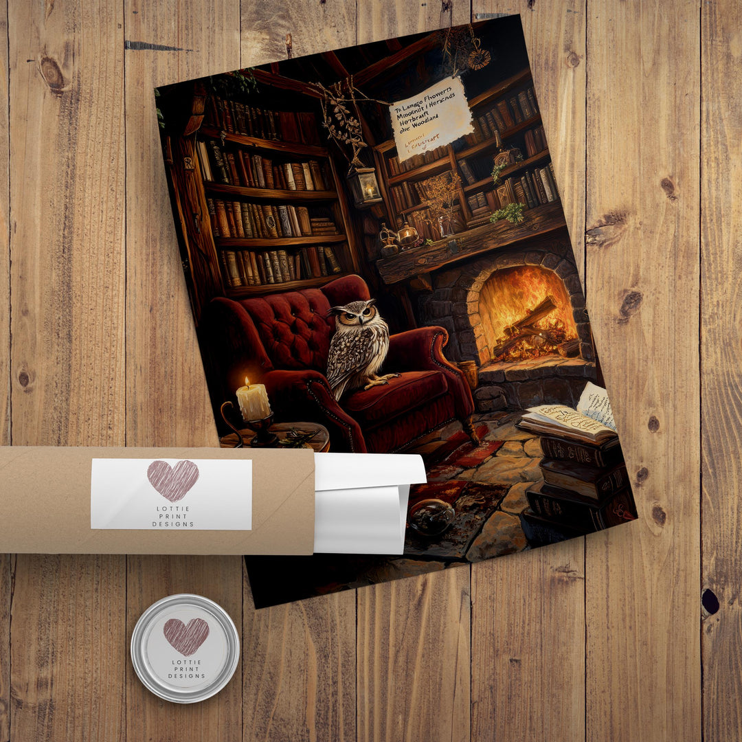 Spell Book Library Print: Vintage Gothic Cottagecore Wall Decor
