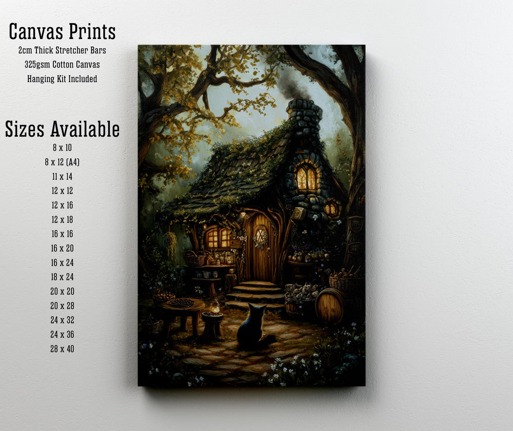 Witch's Haven Cottagecore Art Print, Vintage Witchy Cottage Decor